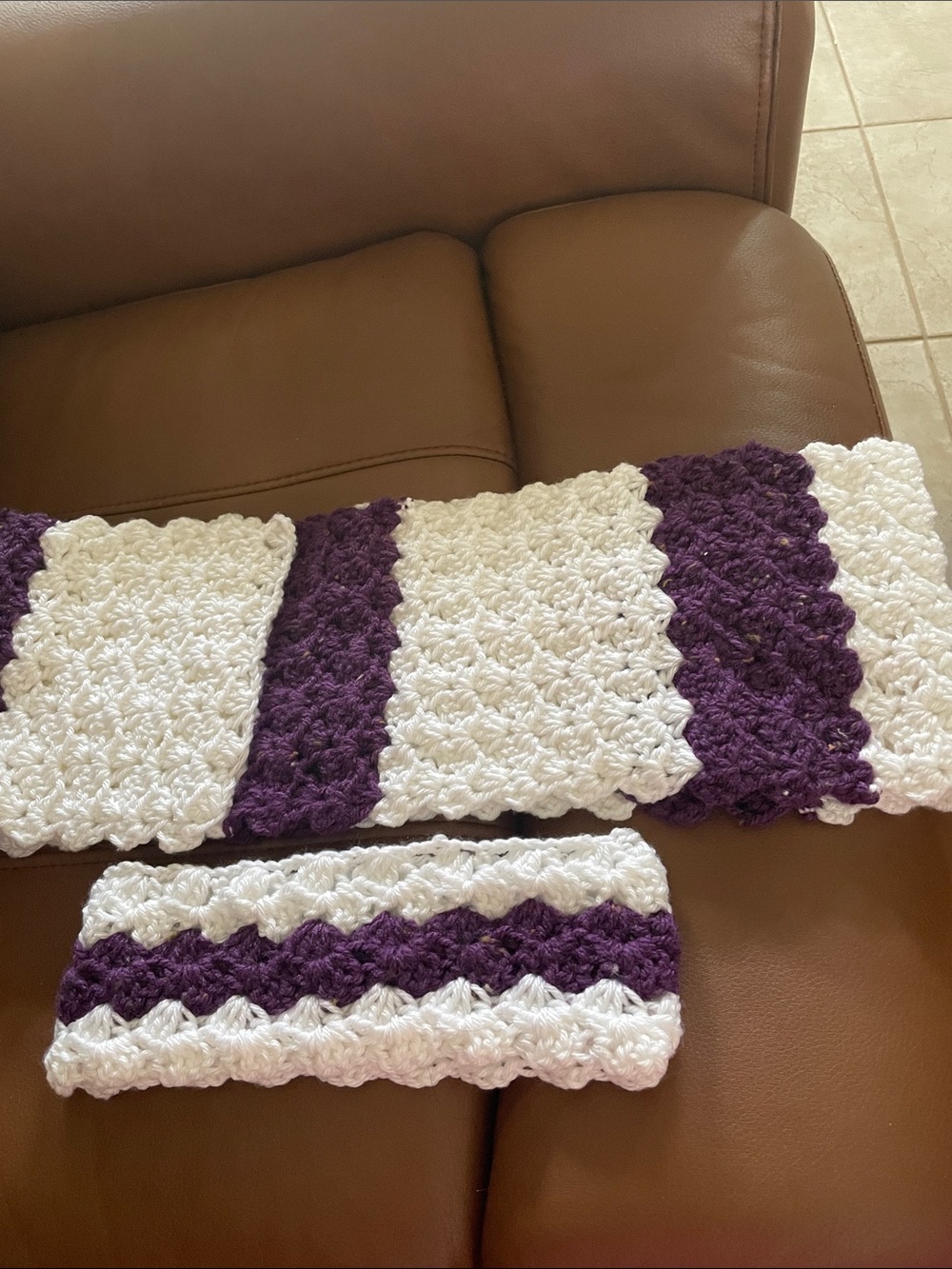Handmade Crochet scarf and headband